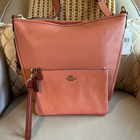 Coach SET Bag & Wallet/Wristlet in Light Coral - Picture 1 of 14